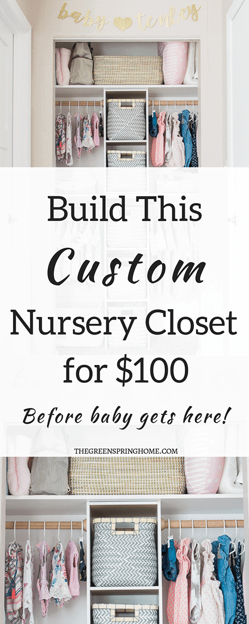 Maximize the space in your nursery closet with this DIY nursery closet project