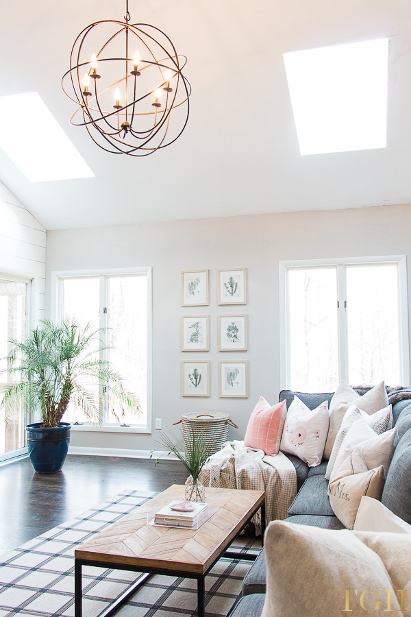 Our Open Concept Living Room With Vaulted Ceilings The