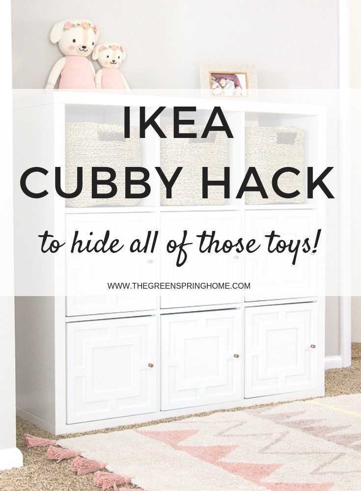IKEA cubby hack for hidden toy storage 