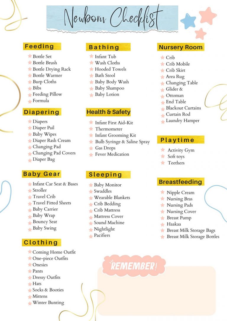 Newborn Checklist: Your Complete Guide for 2024 - The Greenspring Home