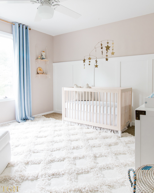 Baby crib in nursery