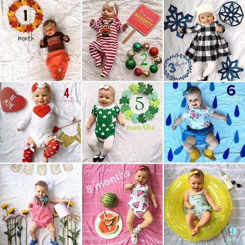 creative monthly baby picture ideas
