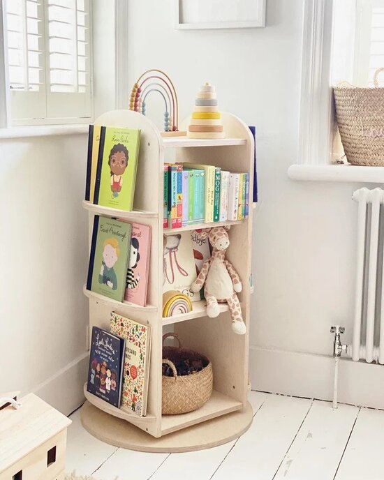 Book bin, nursery bookshelf, baby nursery storage bin, kids book ...