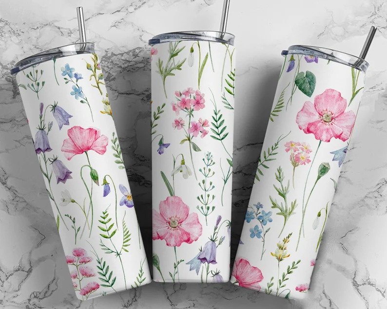 floral tumblers gift