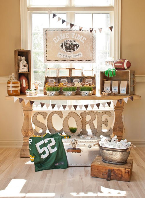 football fall themes for a baby shower