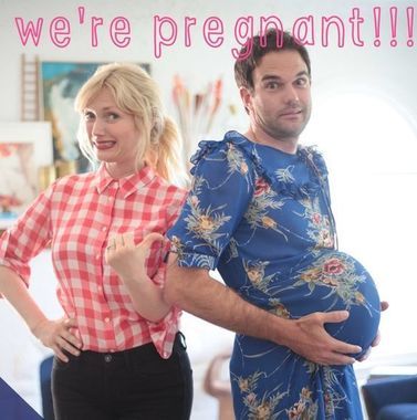 gender swap funny pregnancy announcement
