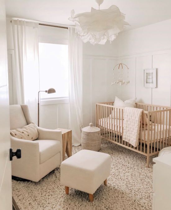 modern white nursery