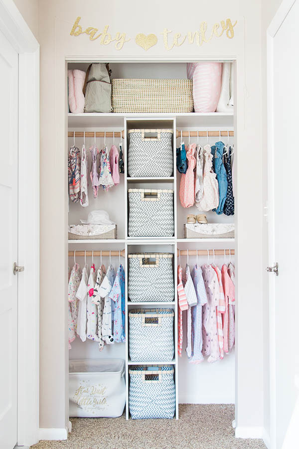 nursery closet organization