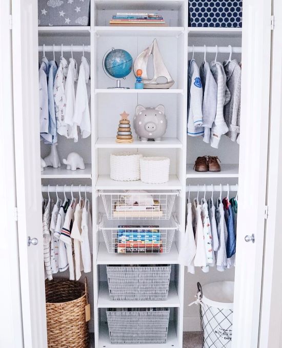 AFFORDABLE NURSERY CLOSET SYSTEM - Red White & Denim