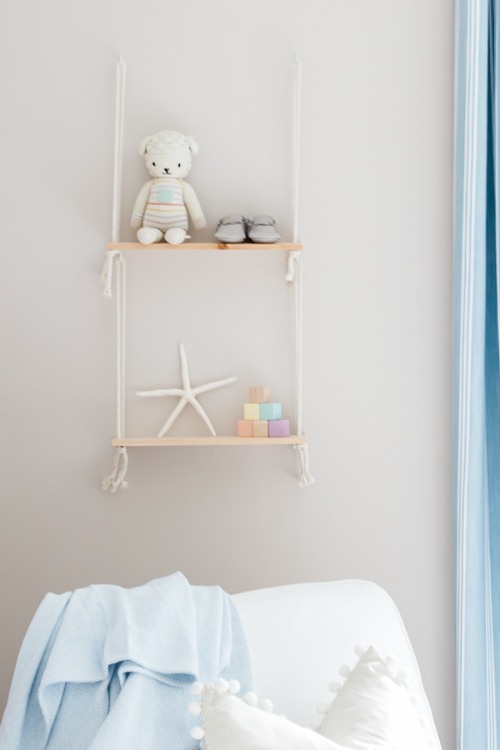 hanging rope shelves