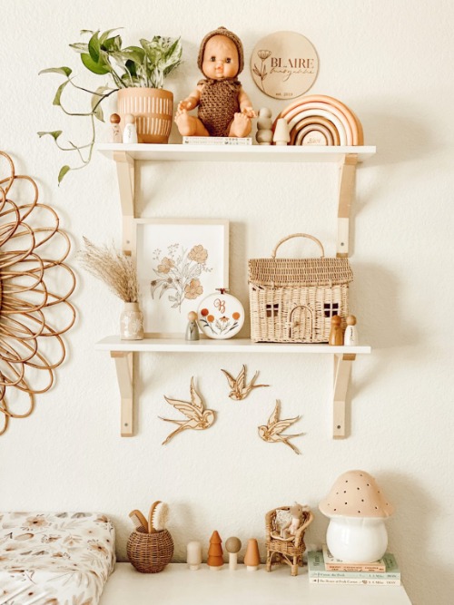 nursery wall shelves