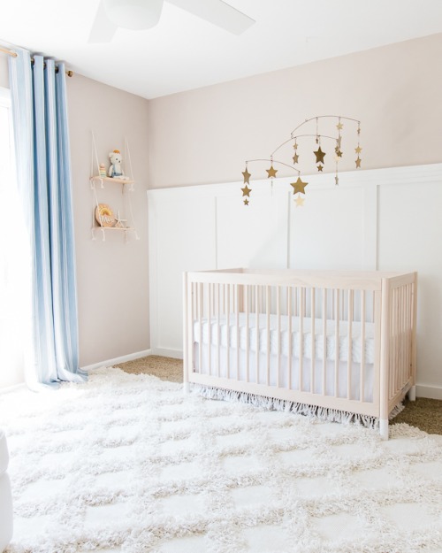 babys bedroom with wainscoting