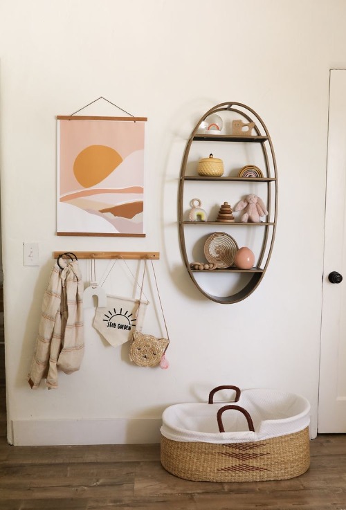 oval floating shelves