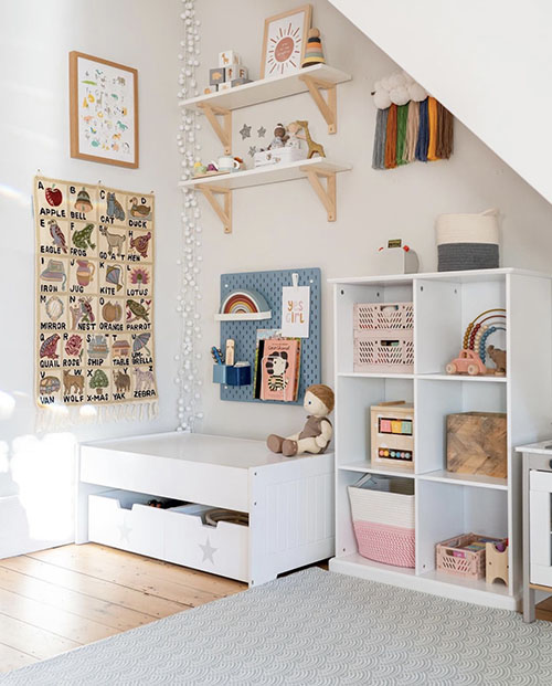 accessible drawer for montessori style storage