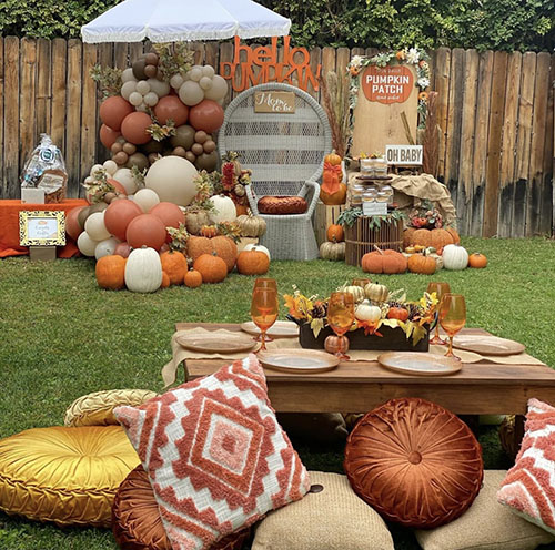 pumpkin fall themes for a baby shower