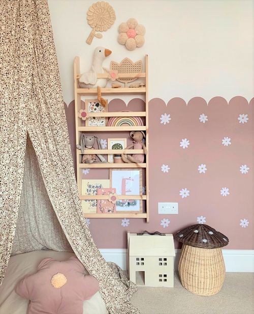 scallop wall in baby nursery