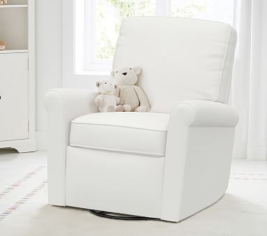 Comfort nursery glider for small spaces