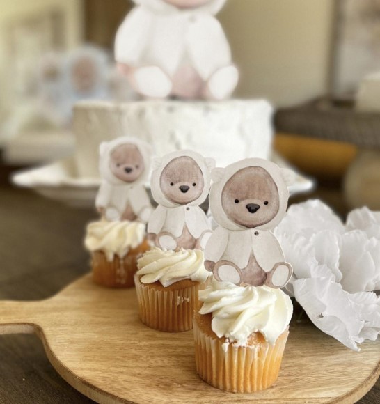 teddy bear cupcake toppers