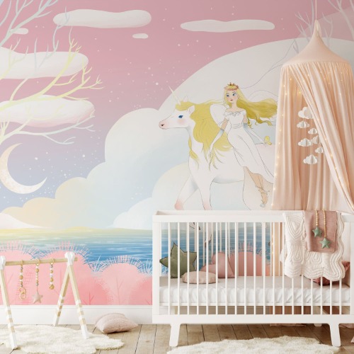 unicorn and princess nursery theme